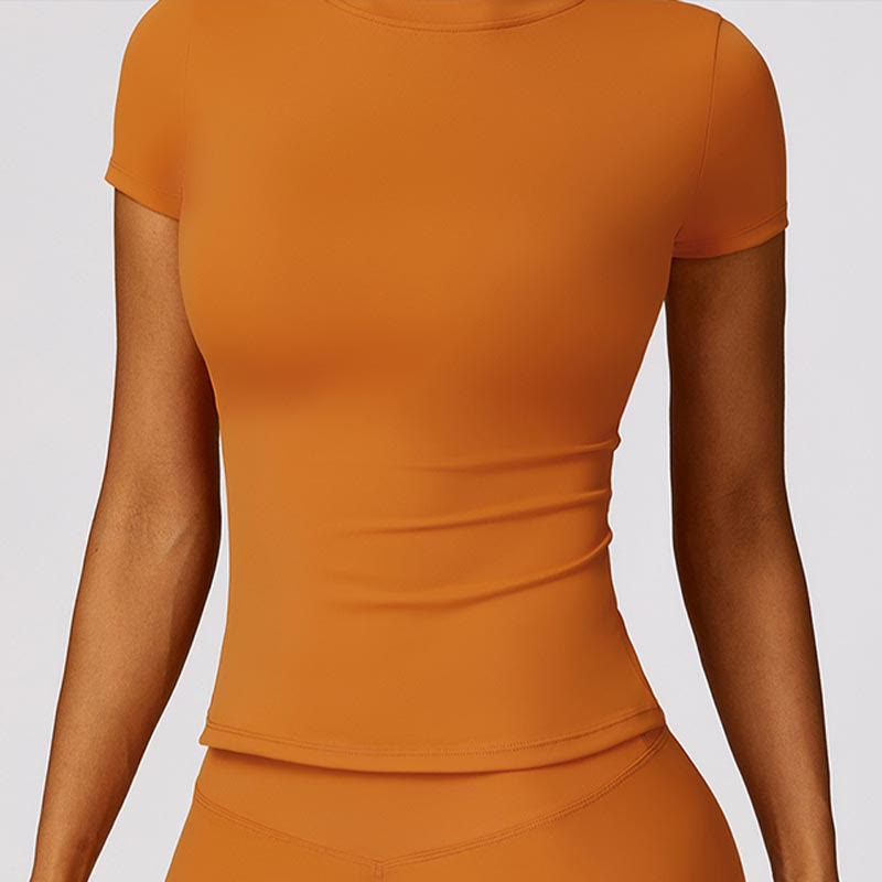 Women Short Sleeve T-Shirt Top High Waist Leggings Pants For Sports Yoga