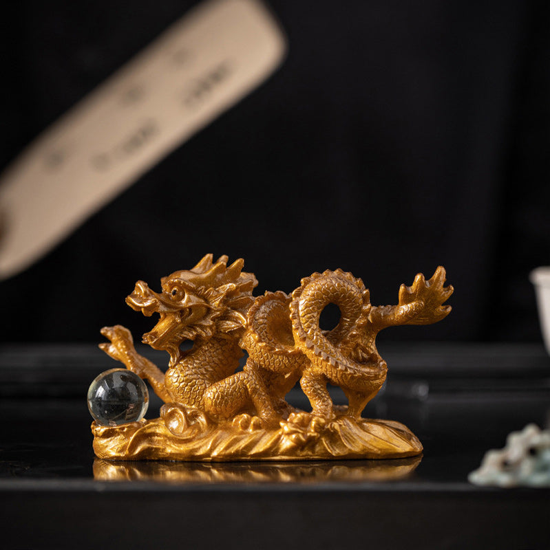 Year Of The Dragon Color Changing Resin Luck Success Tea Pet Home Figurine Decoration