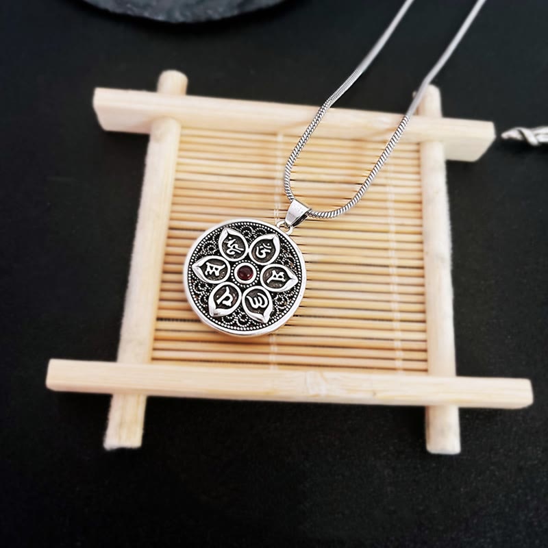 Tibetan Om Mani Padme Hum Purity Necklace Pendant