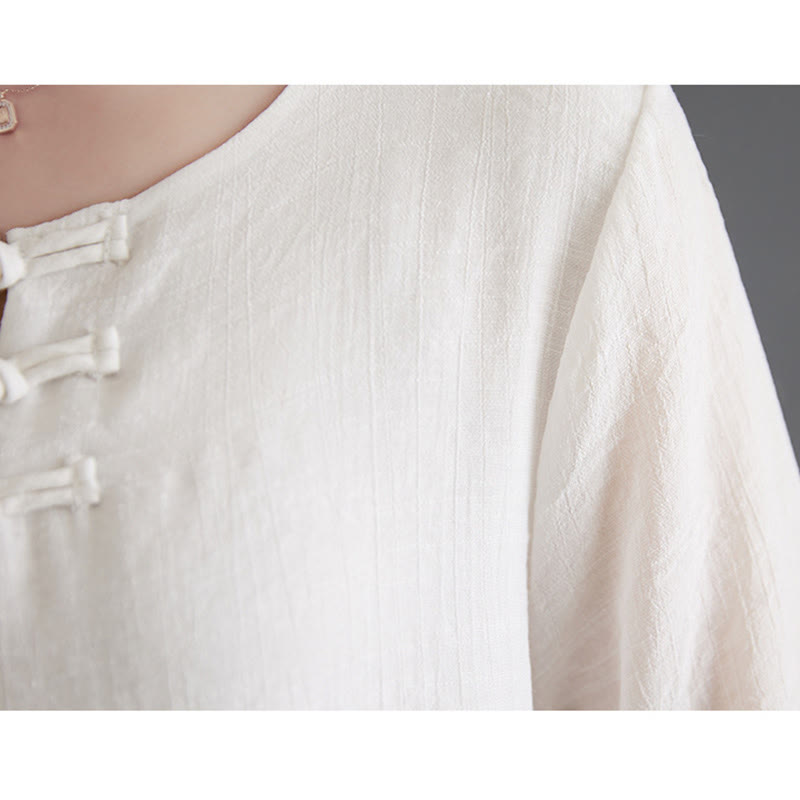 Breathable Cotton Linen Wide-Leg Meditation Shirt and Pants Set