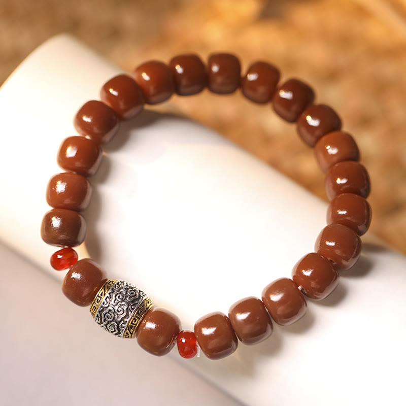 Bodhi Seed Auspicious Cloud Fu Character Bead Peace Bracelet