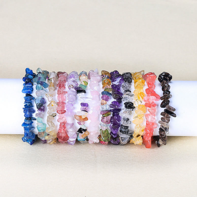 Irregular Cut Crystal Stone Bracelet | Natural Energy Anchor
