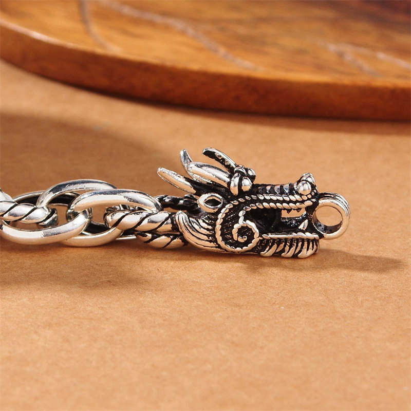 925 Sterling Silver Dragon Luck Protection Bracelet