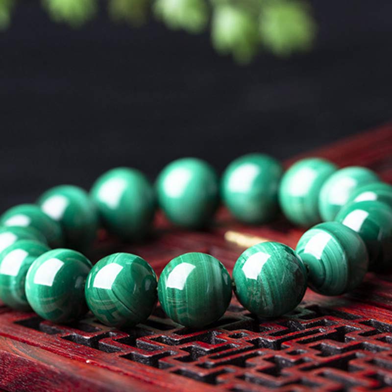 Natural Malachite Beaded Energy Balancing Bracelet