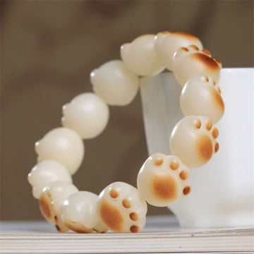 Cute Cat Paw Claw Bodhi Seed Peace Bracelet