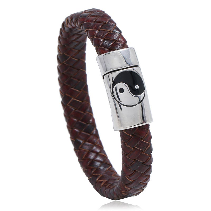Minimalist Yin Yang Titanium Steel Unisex Balance Bracelet
