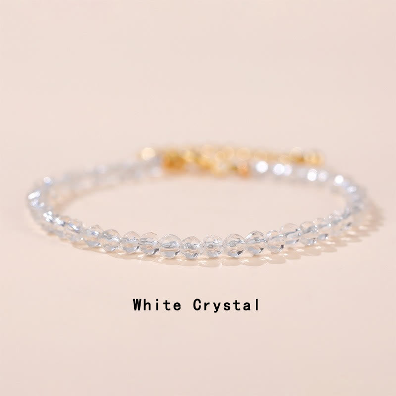 Minimalist Natural Gemstone Energy Chain Bracelet - Adjustable Crystal Anchor