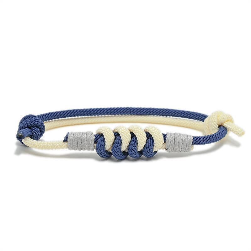 Minimalist Hand-Braided Copper Vajra Knot Red String Bracelet