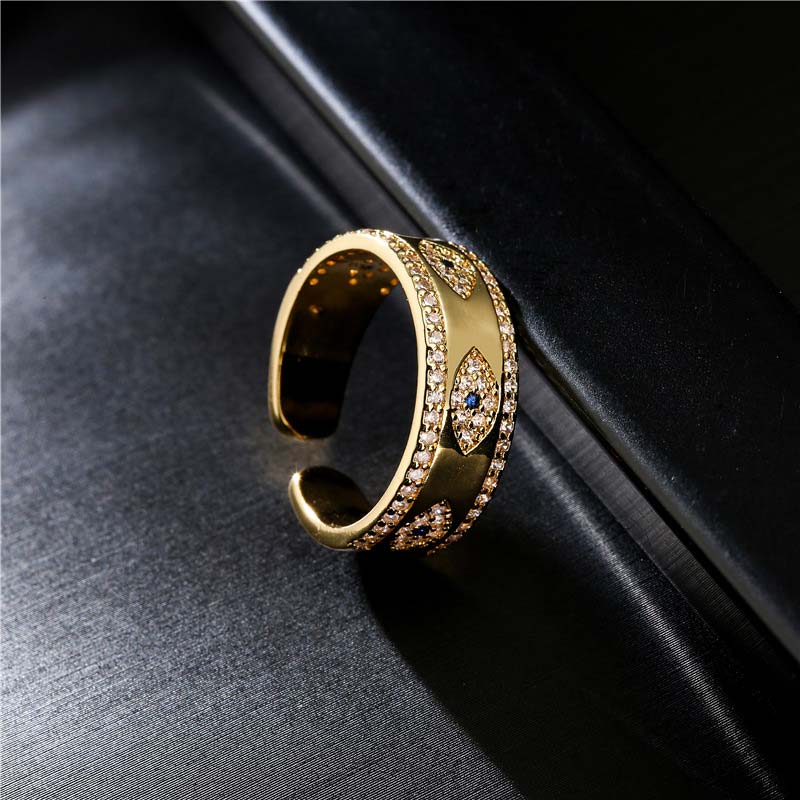 Evil Eye Luck Blessing Copper Alloy Ring