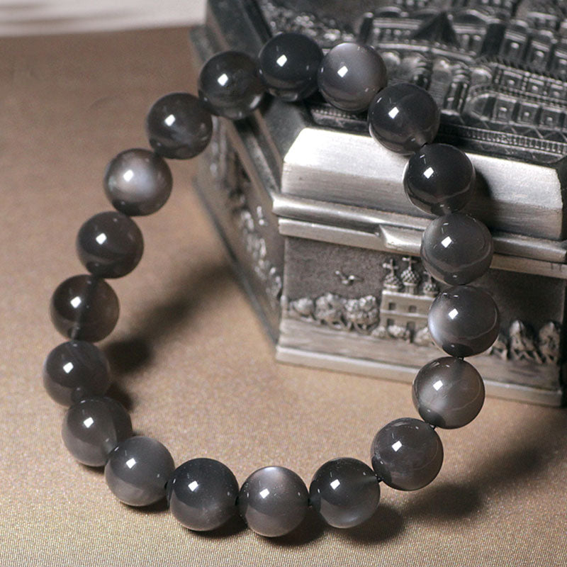 Natural Moonstone Beaded Bracelet for Emotional Harmony & Growth