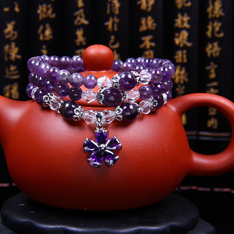 Tibetan Amethyst Blessing Bracelet
