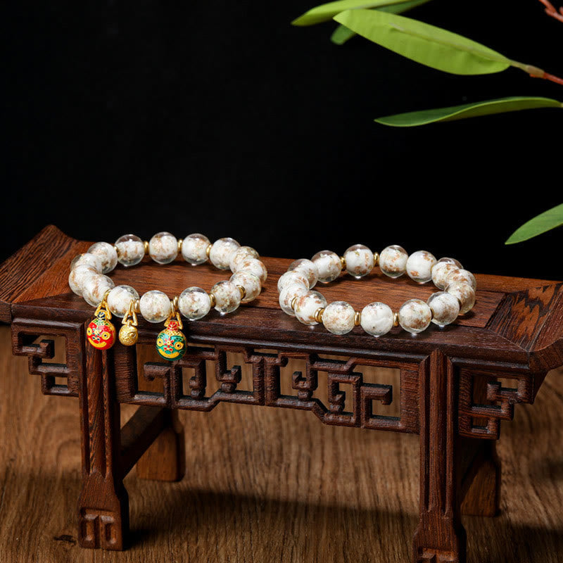 Handmade Luminous Liuli Glass Pixiu Gold Swallowing Beast Success Bracelet