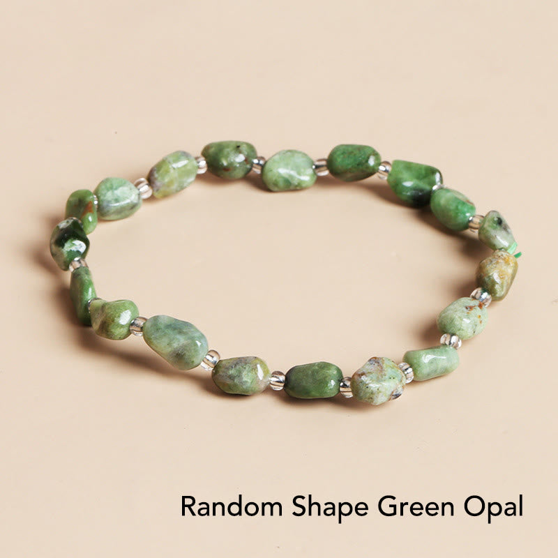 Natural Irregular Shape Raw Crystal Meditation Balance Bracelet