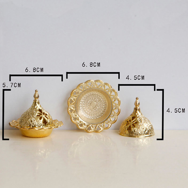 Tibetan Style Gold Mini Meditation Incense Burner