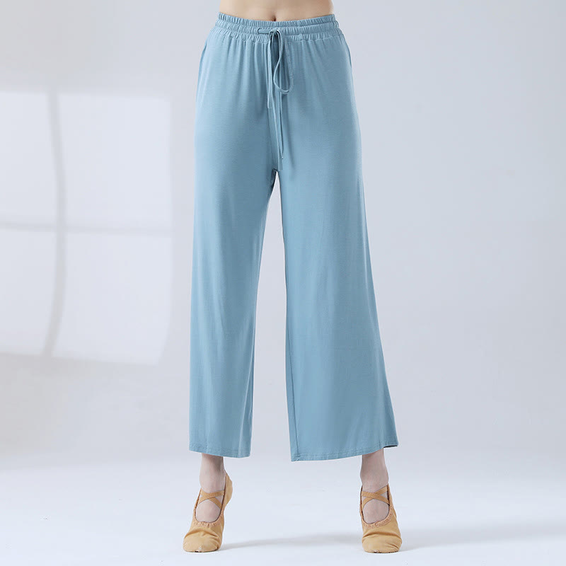 Soft Modal Flowing Wide-Leg Yoga Meditation Pants