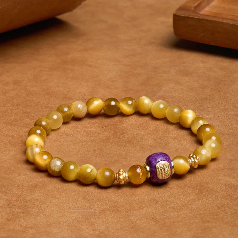 Tiger Eye Bead Fortune Protection Bracelet