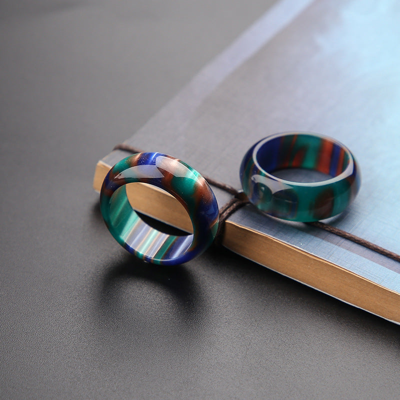 Colorful Sea Willow Mala Positive Bracelet Ring