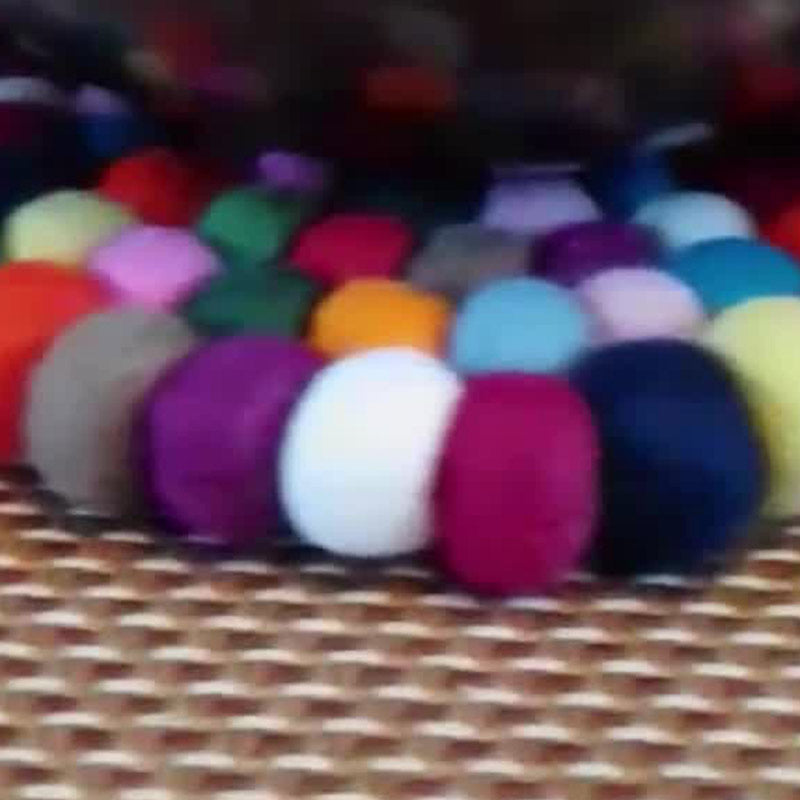 Tibetan Singing Bowl Handcraft Felted Wool Cushion Decoration