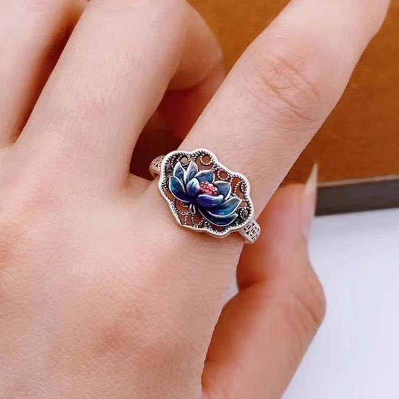 Lotus Auspicious Cloud New Beginning Necklace Pendant Ring (Extra 30% Off | USE CODE: FS30)