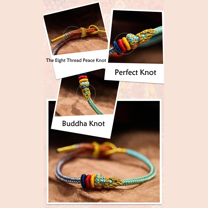 Hand-Braided Eight-Thread Rope Endless Knot Harmony Bracelet