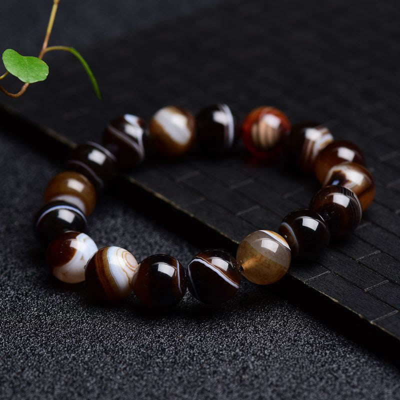 Tibetan Sardonyx Happiness Positive Bracelet