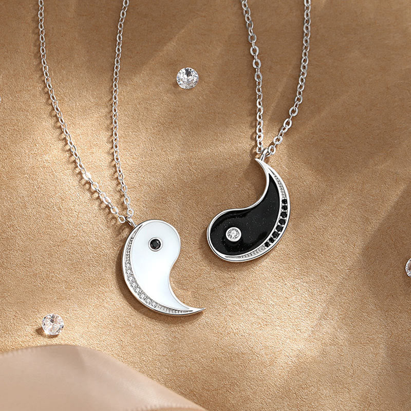 925 Sterling Silver Yin Yang Symbol Harmnoy Necklace Pendant