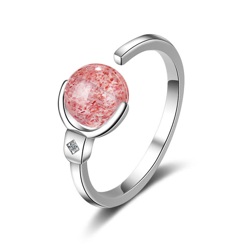 Pink Crystal Soothing Rotation Ring