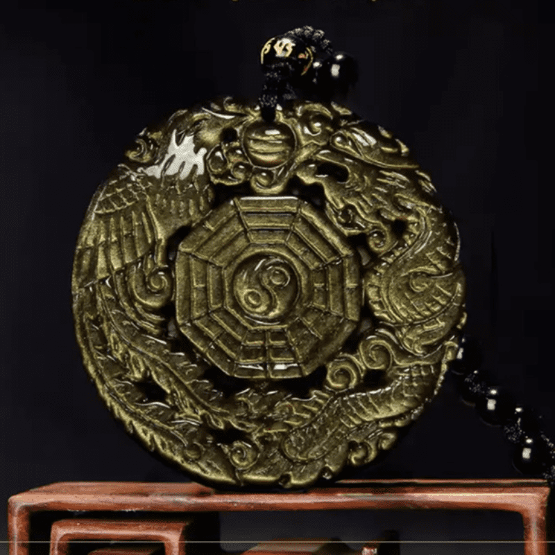 Golden Obsidian Healing Energy Necklace Pendant