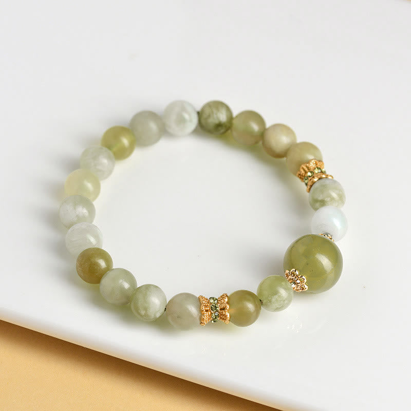 Green Grape Color Jade Abundance Bracelet
