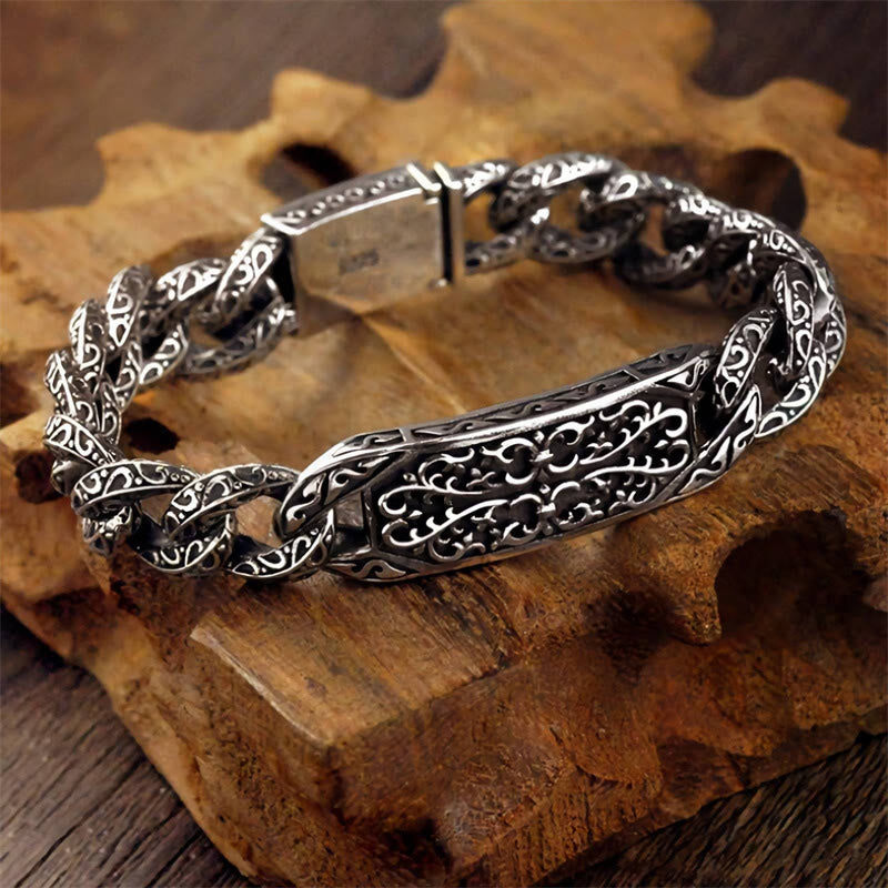 Vintage Patterns Engraved Healing Bracelet