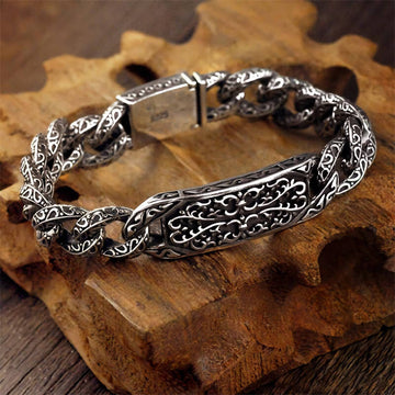 Vintage Patterns Engraved Healing Bracelet