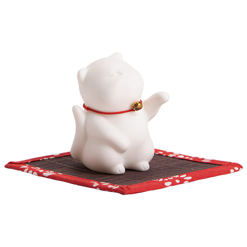 Mini Cute Cat Ceramic Healing Incense Burner Desk Decoration