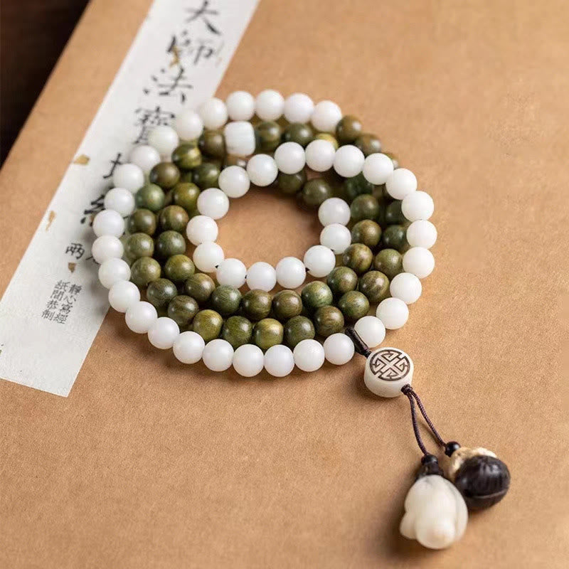 Natural Green Sandalwood Bodhi Seed Soothing Bracelet