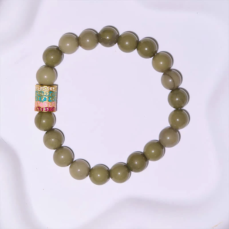 Natural Alashan Agate Bracelet for Strength & Resilience