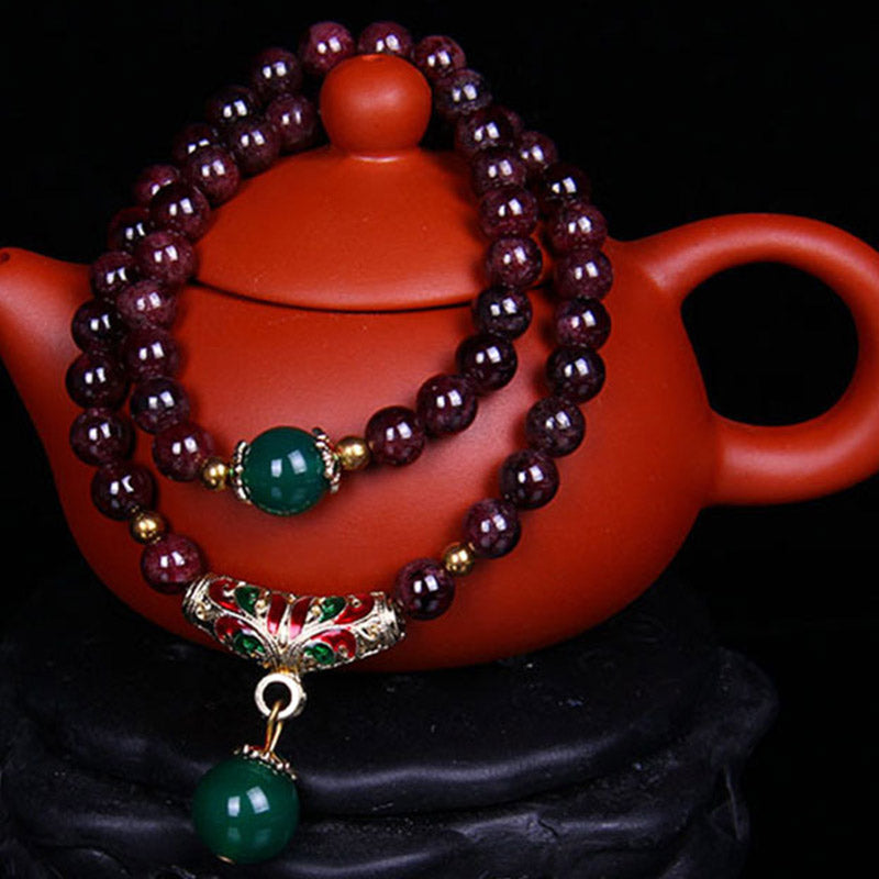 Natural Garnet Blessing Bracelet