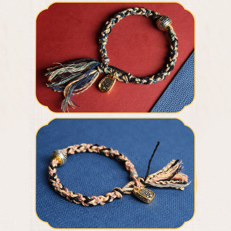 Zakiram Goddess of Wealth Om Mani Padme Hum Peace Handmade Bracelet