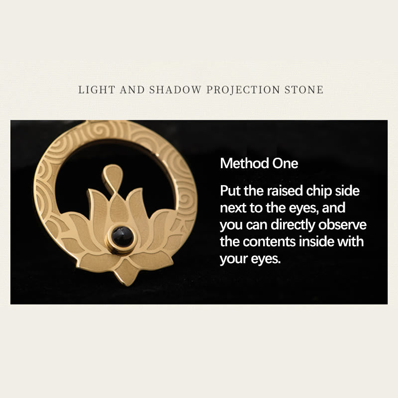 Lotus Titanium Steel Enlightenment Projection Shurangama Mantra Necklace Pendant