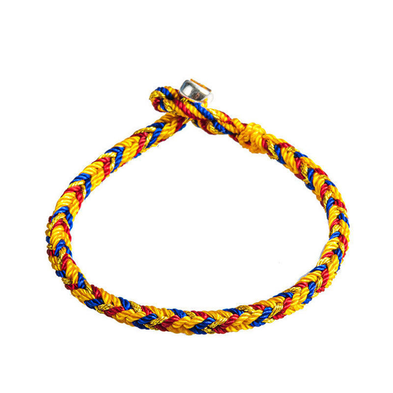 "May you be safe and sound all year round" Lucky Multicolored Bracelet