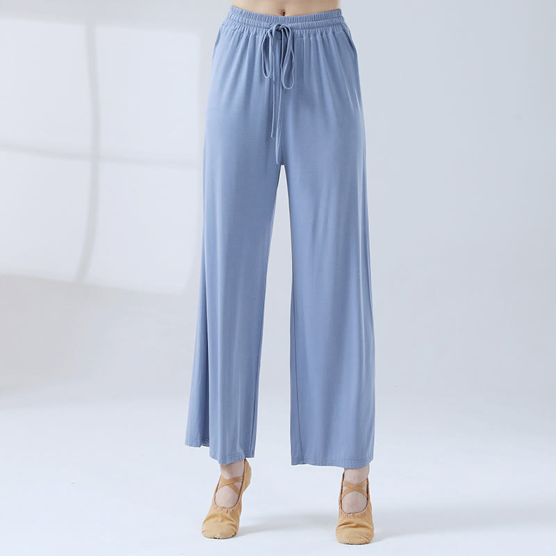 Soft Modal Flowing Wide-Leg Yoga Meditation Pants