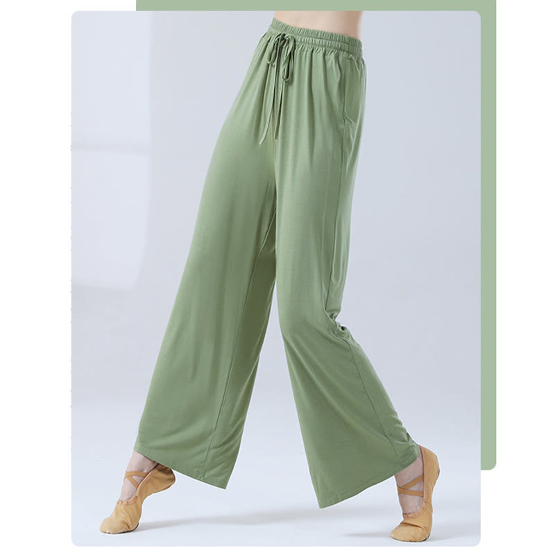Soft Modal Flowing Wide-Leg Yoga Meditation Pants