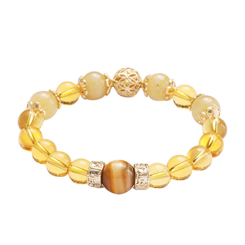 Handmade Natural Citrine Beaded Energy Bracelet