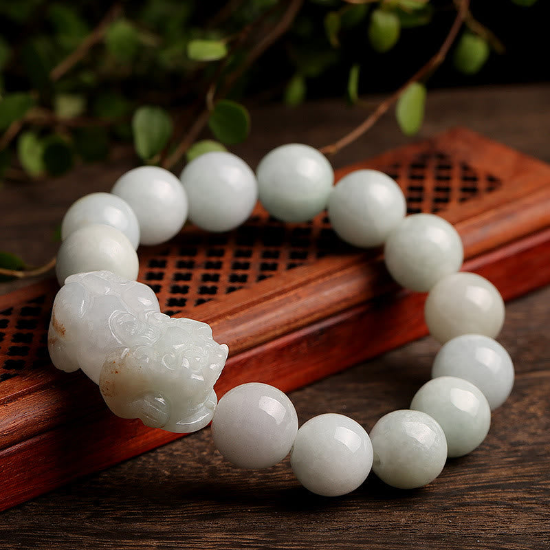 Fengshui Wealth Prosperity Jade PiXiu Luck Bracelet