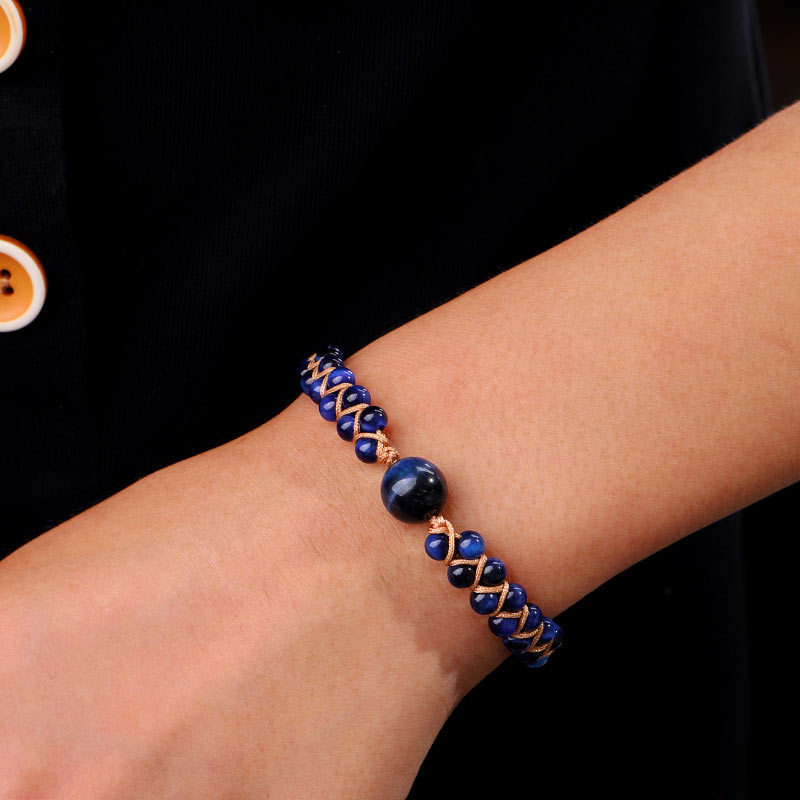 Divine Blue Tiger Eye Stone Protection Bracelet