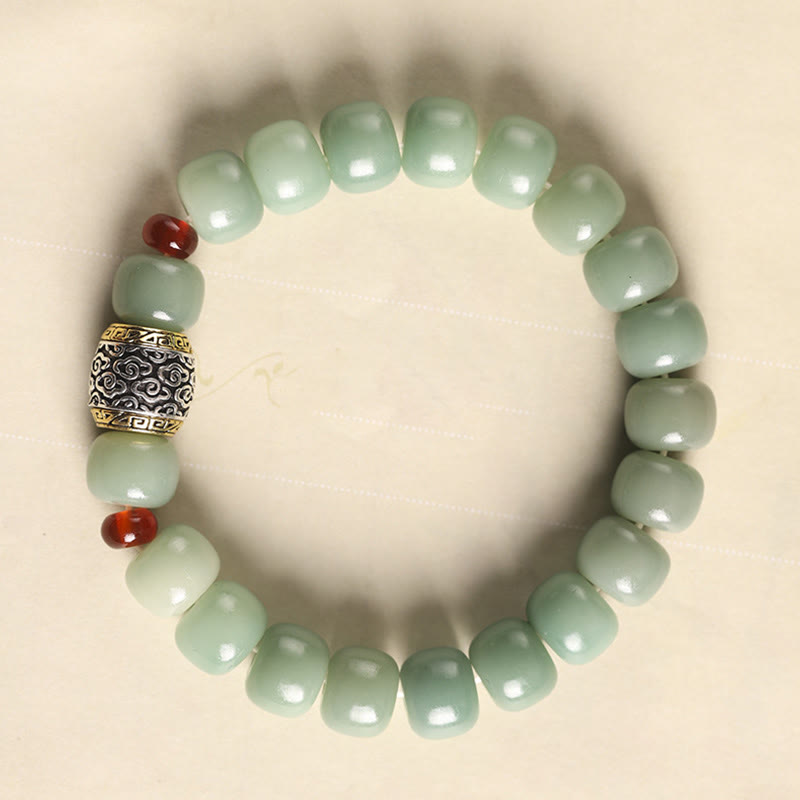 Bodhi Seed Auspicious Cloud Fu Character Bead Peace Bracelet