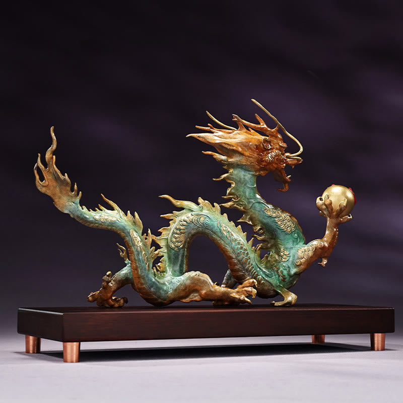 Year Of The Dragon Auspicious Dragon Brass Copper Luck Success Office Decoration
