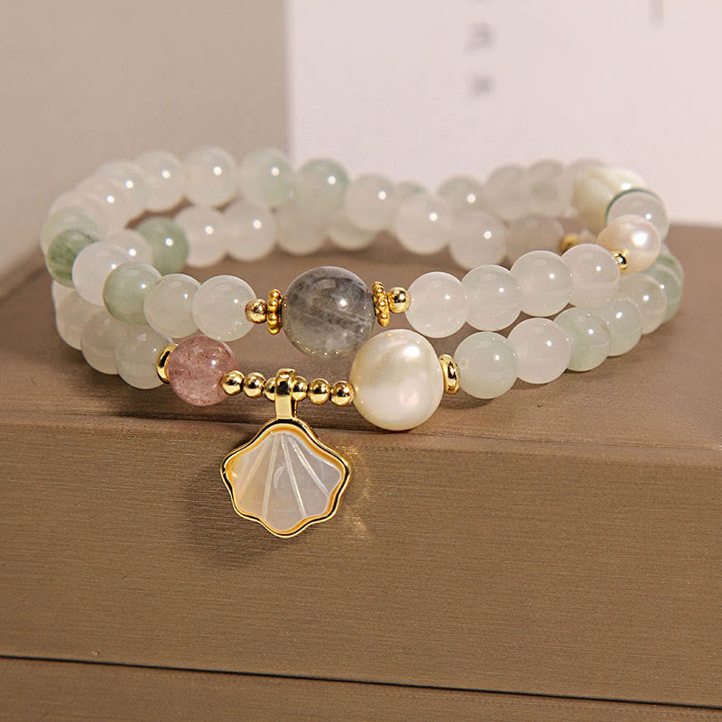 Double Layer Jade Shell Luck Bracelet