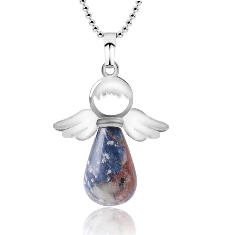 Little Angel Wings Natural Crystal Luck Necklace Pendant (Extra 35% Off | USE CODE: FS35)