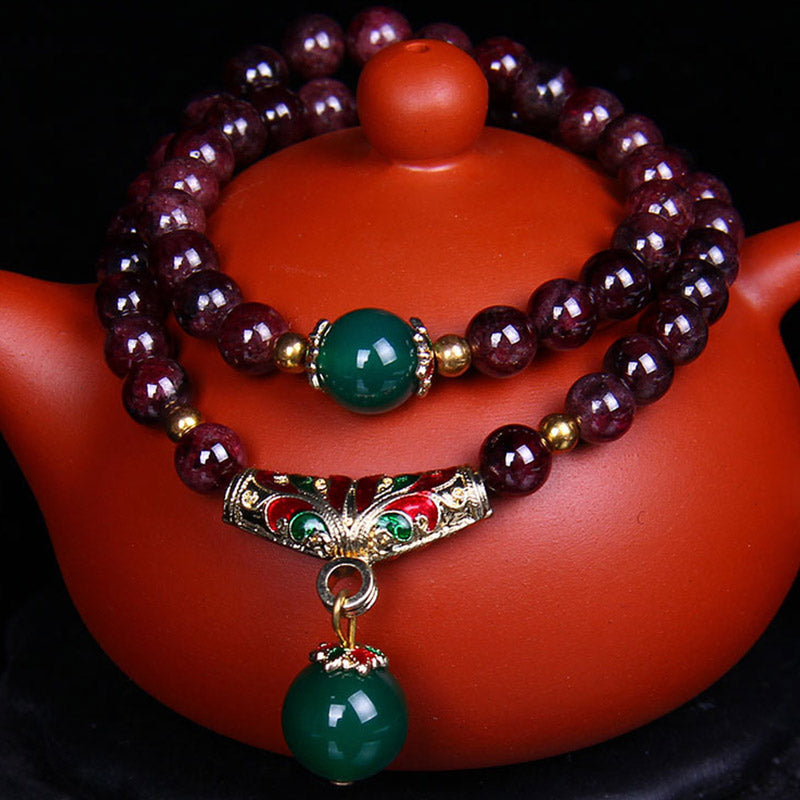 Natural Garnet Blessing Bracelet
