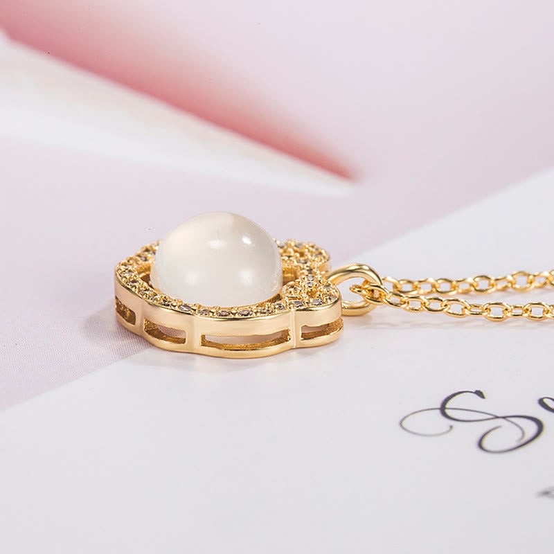 Chalcedony Lock of Good Wishes Positive Necklace Pendant