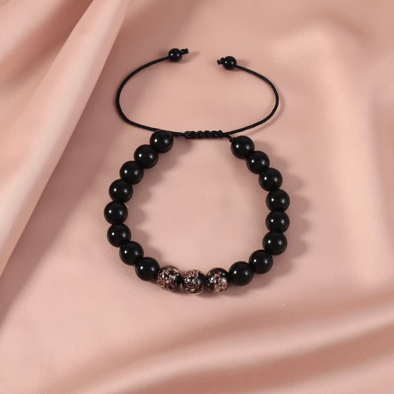 Black Obsidian Luminous Glowstone Strength Bracelet